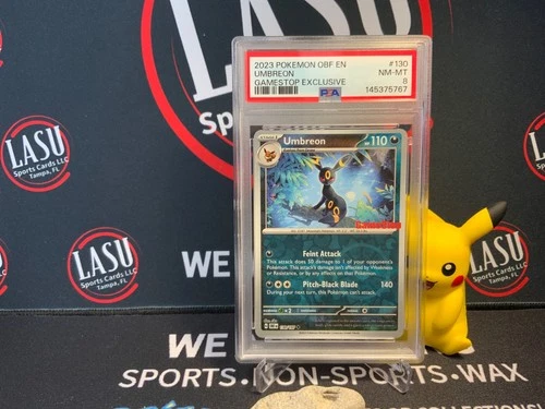 2023 Pokemon OBF EN Gamestop Exclusive #130 Umbreon PSA 8
