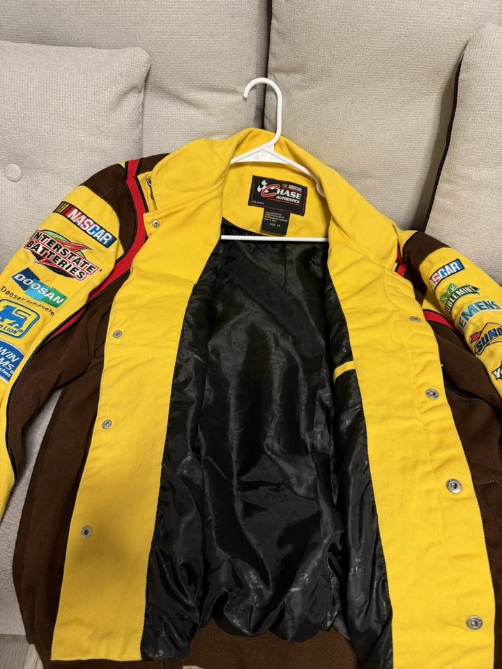 CHAQUETA DE CARRERAS M&M'S CHASE AUTHENTICICS KYLE BUSCH NASCAR DE COLECCIÓN TALLA GRANDE Foto 4 de 4