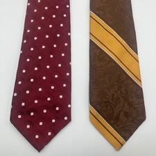 Vintage 1960's 1970's MCM Wembley Necktie Polyester Swing Mad Men Lot of 2