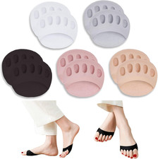 Ball of Foot Cushions 5 Pairs - Metatarsal Pads for Women  Men, Soft Forefoot