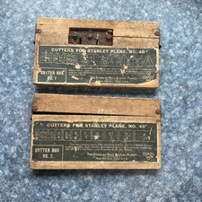 Cutters for Stanley Plane No 45 Blades Sweetheart Era Original Box No 1 & No 2