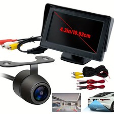 Waterproof Rear View Camera Kit 4.3" Monitor HD Night Vision Reverse Parking Car