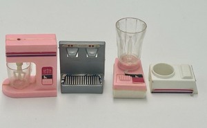 Vintage Barbie Mattel Mini Kitchen Appliances Lot 4 Blender Ice Cream