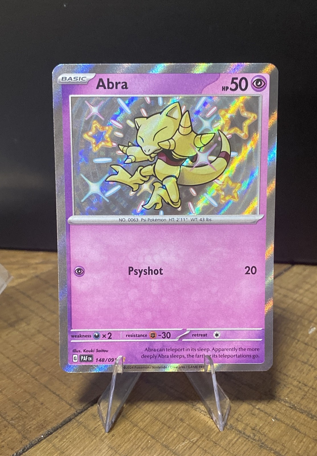 Abra 148/091 SV: Paldean Fates Holo