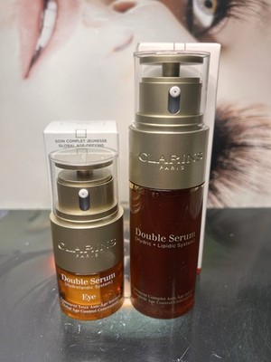 NEW Clarins DOUBL SERUM Age-Defying Concentrate 50 ml & DOUBLE SERUM EYE 20ml
