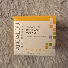 New ANDALOU naturals Probiotic + C RENEWAL CREAM 1.7oz Brightening NIB