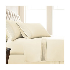 Southshore Fine 4-Piece Extra-Deep Pocket ultra-soft Pleated Sheet Set Queen