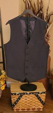 Perry Ellis Vest Charcoal Gray Slimfit Vest Men's L
