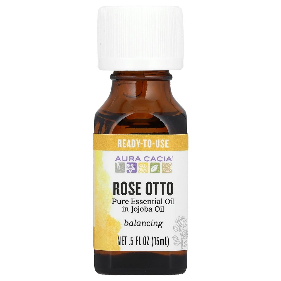 Aura Cacia, Rose Otto, In Jojoba Oil, .5 fl oz (15 ml)
