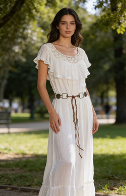 chinese dress ladies Gauze Boyfriend Maxi Dress in White  Christina's Luxuries