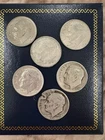 ROOSEVELT SILVER DIMES LOT OF 6 90% SILVER CIRCULATED COINS