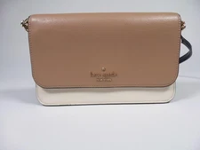 Kate Spade New York Womens Madison Willow Mini Flap Crossbody Tan Leather Chain