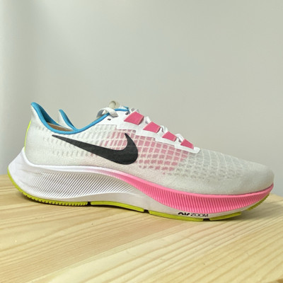 Nike Air Zoom Pegasus 37 White/Black-Pink Glow-Volt CZ7990-100 Women s Size 10.5