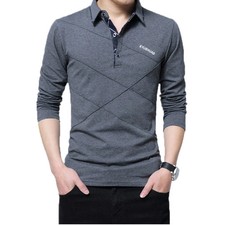 Men's Polo Shirt Autumn Button Brand Male Long Sleeve Polo Shirt Casual Male Shi