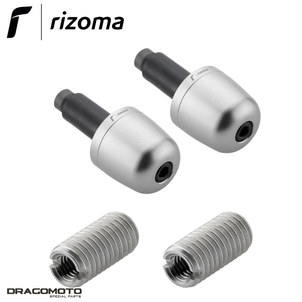 Embout de guidon Rizoma MA302A anti-vibration en aluminium argent pour BMW R 1200 R