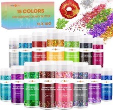 Holographic Chunky Glitter Craft Glitter Nails Face Tumblers Epoxy 15 Colors