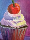 Cupcake Frosting ACEO Original Gouache Sweet Dessert Gift Food Art Wall Decor — photo 6