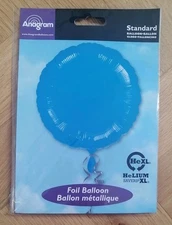 17"  Blue Metallic Round Shape Foil Balloon - Decoration Party Balloons 