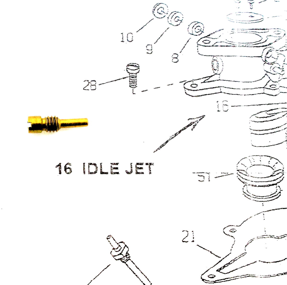 ZENITH Carburetor Idle Jet fit Gravely Super L L8 C GT 12108 13246