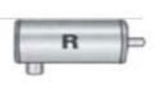 Jones Exhaust V414r V Power Series Muffler 2.5 Inlet 2.5 Outlet