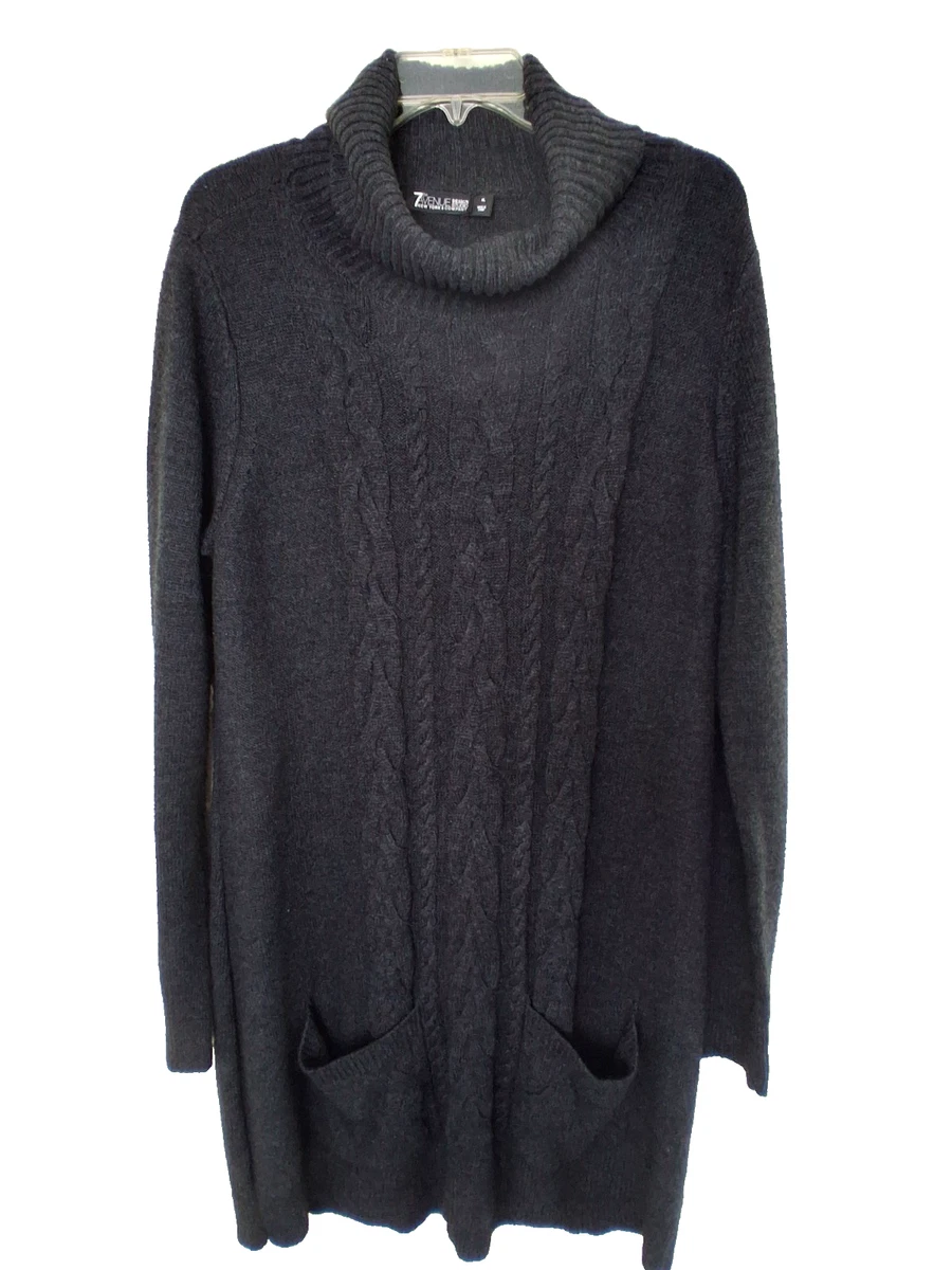 Robe Tricot Crochet Avenue Noir Et Beige - Taille 22-24, Neuve Sans étiquettes, Mélange De Matières