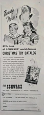 1949 F.A.O. Schwarz Christmas toy catalog boy girl Santa Claus vintage  ad