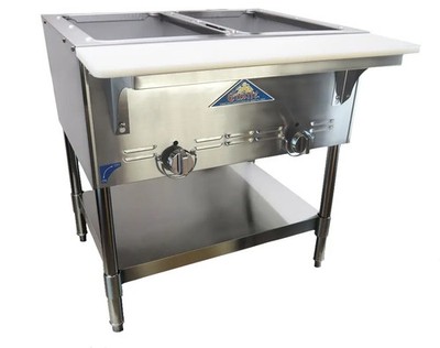Comstock Castle CCGST-2-N 30'' Natural Gas 2 Well Hot Food Dry Well Steam Table