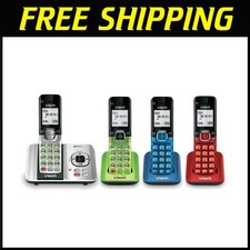 DECT 6.0 Cordless Phone with Answering Machine  Caller ID - 4 Handsets, Expa...