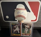 Nolan Ryan Autograph Baseball w/ HOF Inscription  includes 90 & 93 Topps Cards