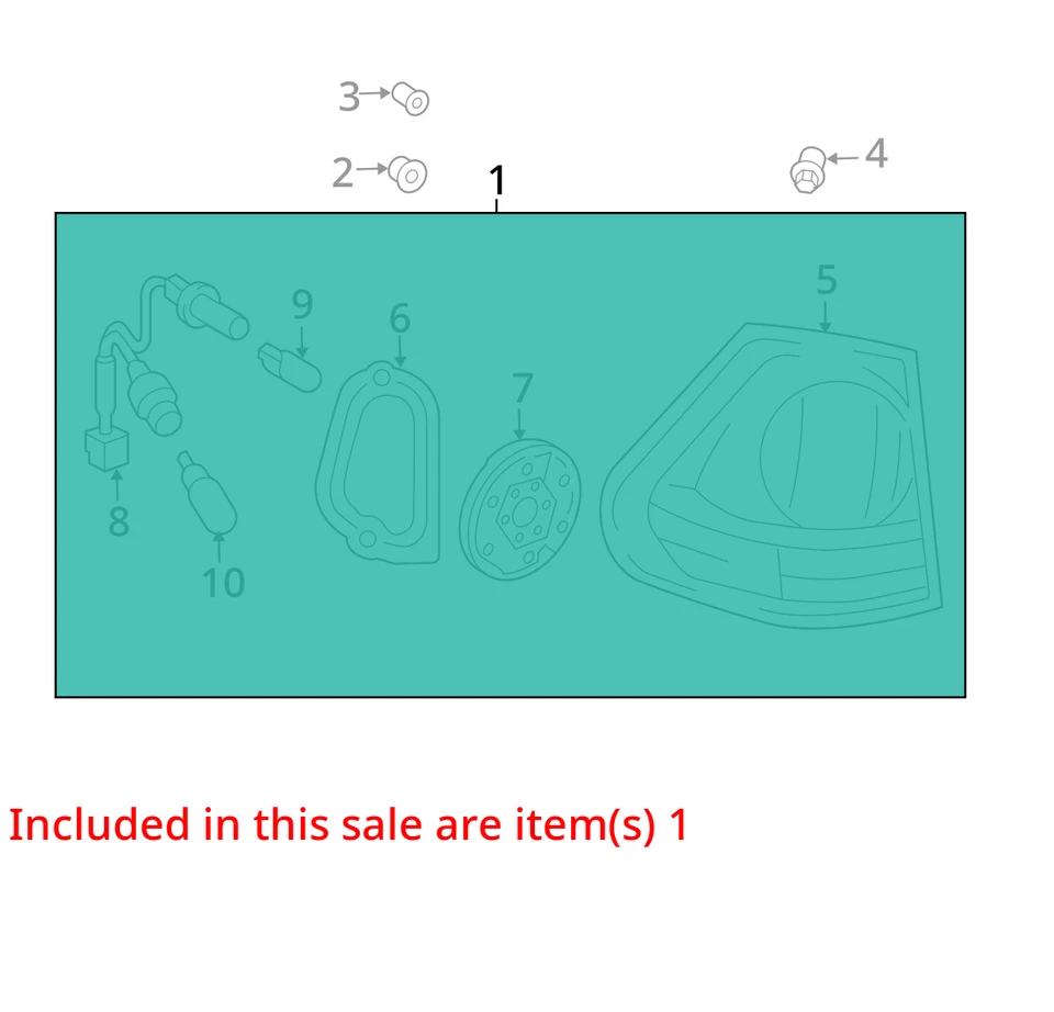 Luz trasera lateral izquierda para conductor Lexus Rx350 2007-2009 OEM PM9YM Foto 3 de 4