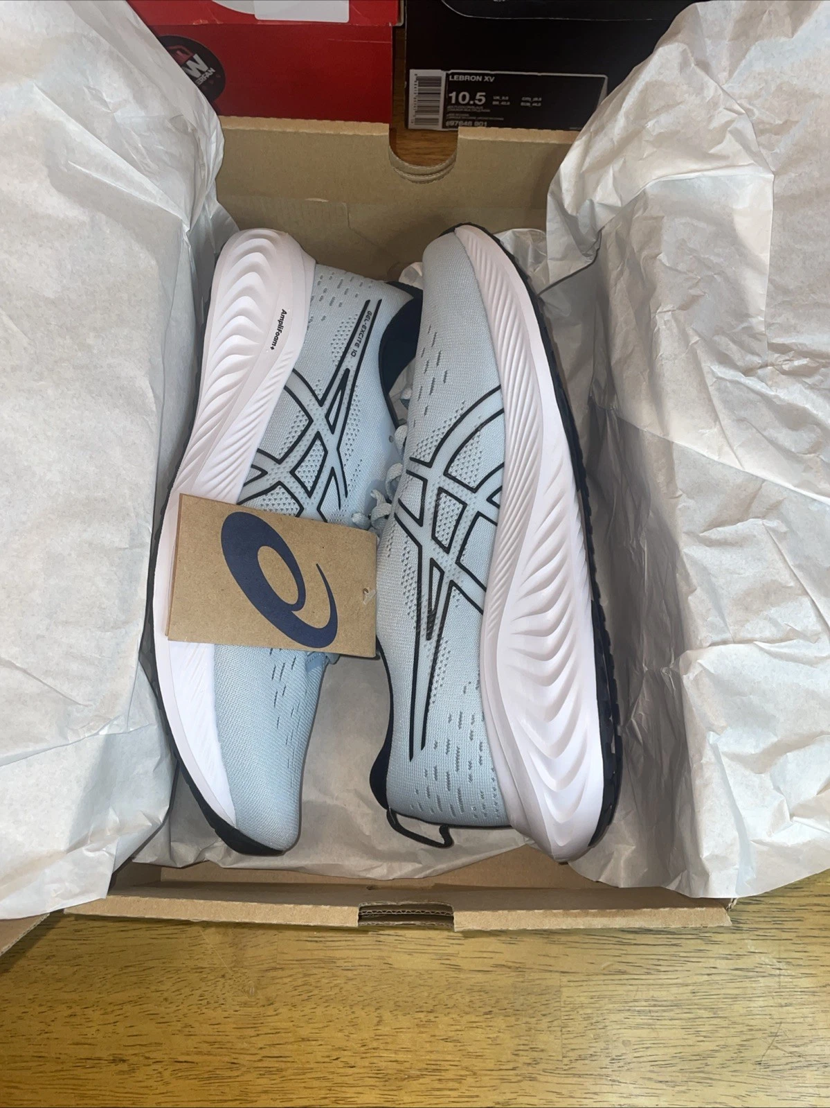 Scarpe da corsa ASICS Gel Excite Cool Grey lunga distanza uomo taglia 9 nuove con scatola