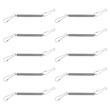 10 Pcs Metal Cage Spring Hooks Rabbit Accessories Adjustable Clip Closure