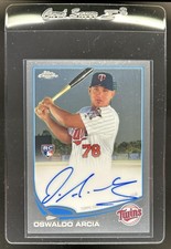 2013 Topps Chrome Oswaldo Arcia Auto RC #186 Twins Rookie