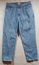 LL Bean Jeans Womens Medium Blue Denim Original Fit Relaxed Straight Leg 16 Pet