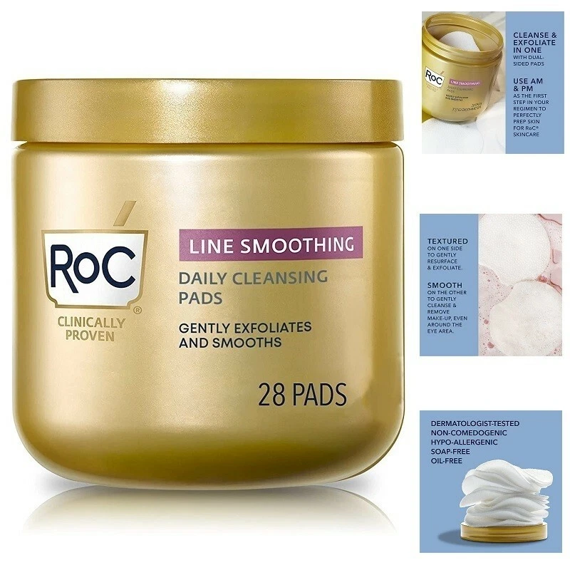 RoC Daily Resurfacing Disks Exfoliating Makeup Removing Cleansing Pads, 28 Count - Image 4 of 4