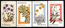 Australia 1986 Alpine Wildflowers Booklet Stamps Complete Set of 4 MNH