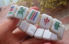 Video Certified Green A JADE Jadeite Beads Mahjong Bangle Bracelet 麻将 693639 AS