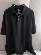 Shaka Wear Polo Shirt Mens 2XL Short Sleeve Black Collared Plus Size 
