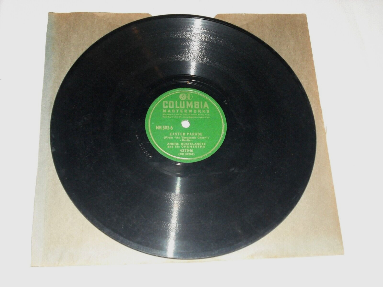 ANDRE KOSTELANETZ-The Touch Of Your Hand (1942) COLUMBIA 10" Shellac Single
