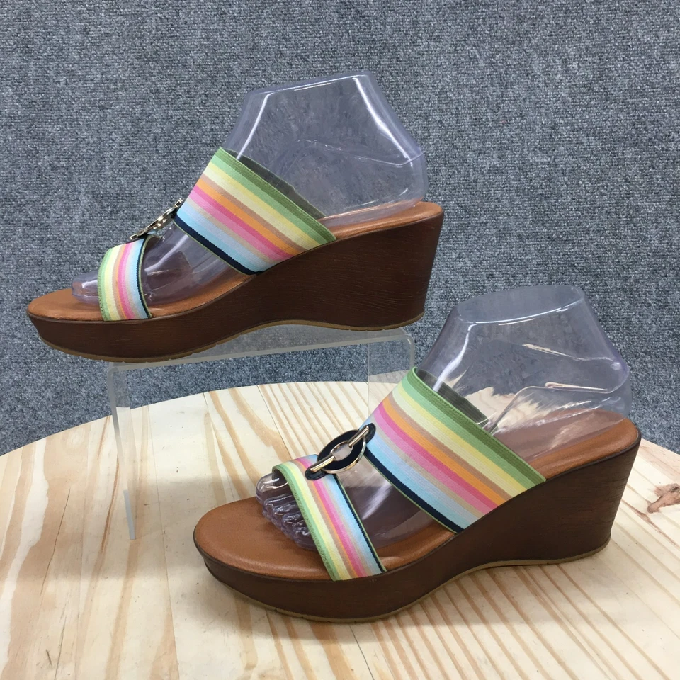 Anne Klein 凉鞋女式 8 Hadya 坡跟拖鞋多色休闲懒人鞋开口 — 第 2/4 张图片