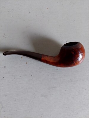 Pimpernel Red #56 Estate Pfeife Brown Vulcanite Curved Stem Teeth Chatter 