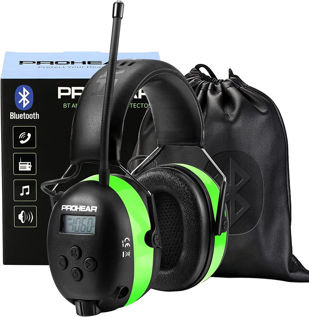 033 Upgraded 5.1 Bluetooth Hearing Protection AM FM Radio