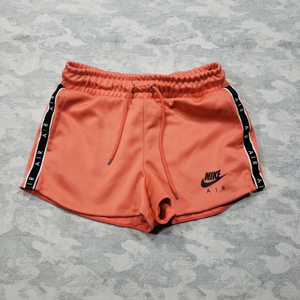 Nike Air Shorts Womens XS Orange Pull On Drawstring Pockets