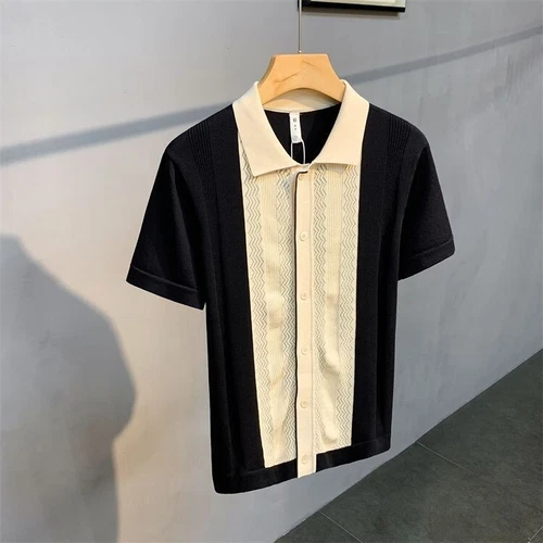 Camisa de vestir de boda de playa de guayabera cubana informal con botones de manga corta para hombre - Imagen 4 de 31