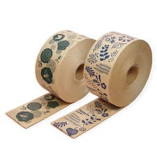 Water Activated Reinforced Kraft Paper Gummed Tape 2.75" x 450 feet | Colorful
