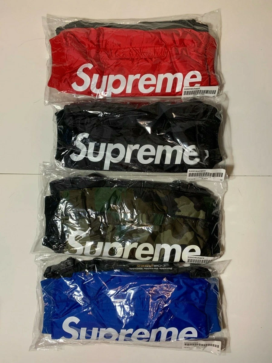NEW LOT SET SUPREME HAND WARMER CORDURA BLACK RED BLUE CAMO