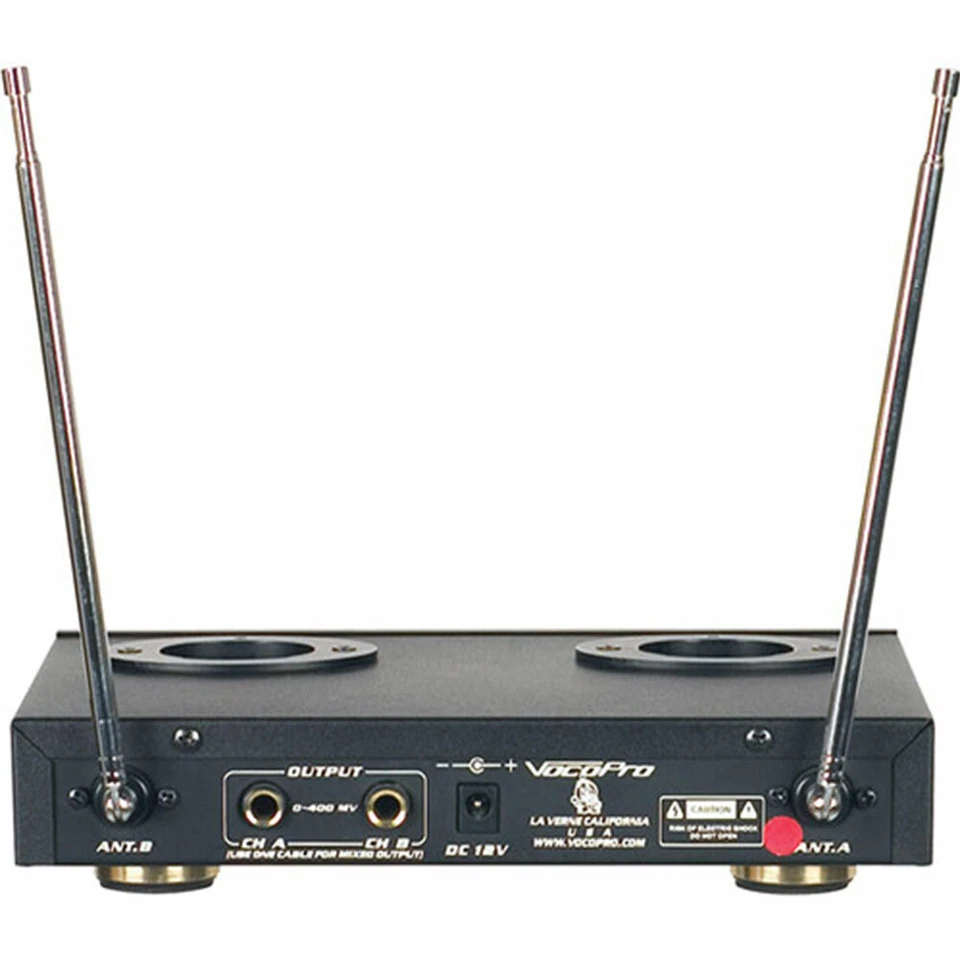 VocoPro VHF-3300 VHF Wireless Microphone System w/ Windscreen and AA Battery - Image 3 of 4
