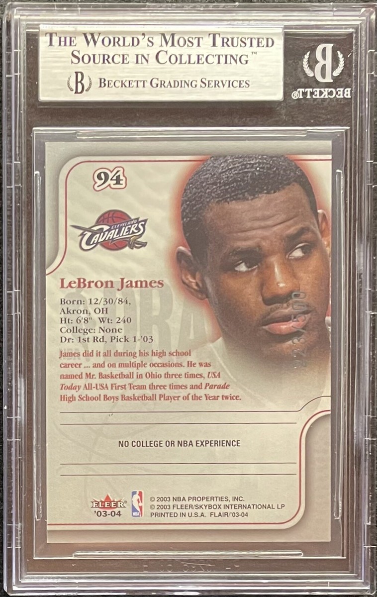 2003-04 SP Fleer Flair🔥LeBron James🔥ROOKIE RC #94📈223/500