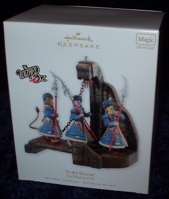 2010 Hallmark To The RESCUE! The Wizard of Oz Light & Sound MAGIC Ornament
