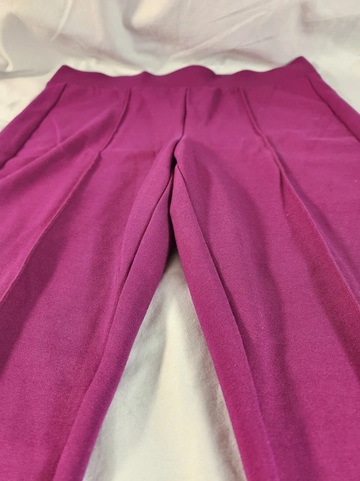 Leggings pequeños estilo simple talla MP elásticos cómodos plisados ciruela elástica firme Foto 3 de 4